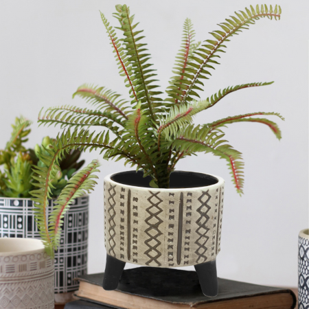 Maceta decorativa 11xØ12cm, cerámica