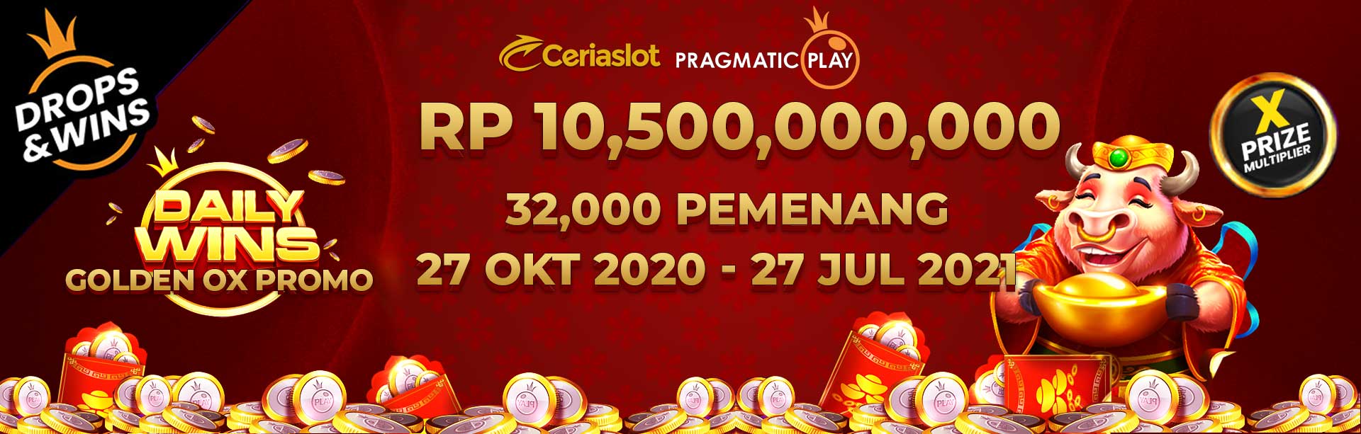 Daily Wins Golden OX Promo - CERIASLOT