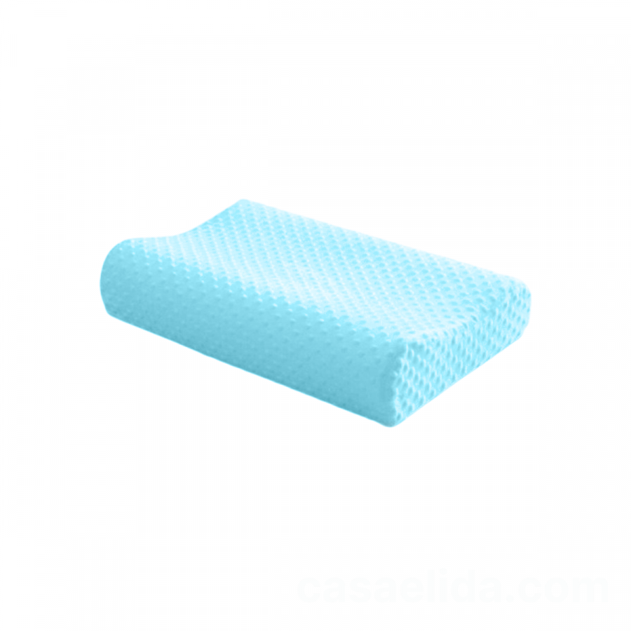 Almohada ergonómica celeste, 10x46x30cm