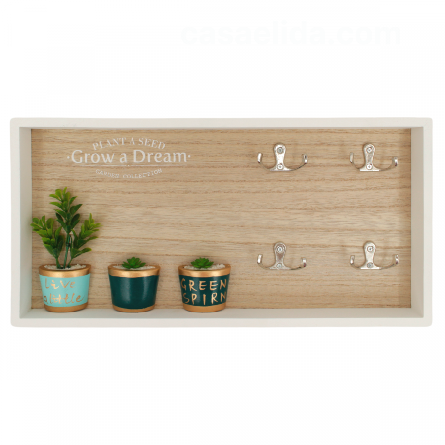 Marco decorativo blanco, 20x40cm, madera mdf