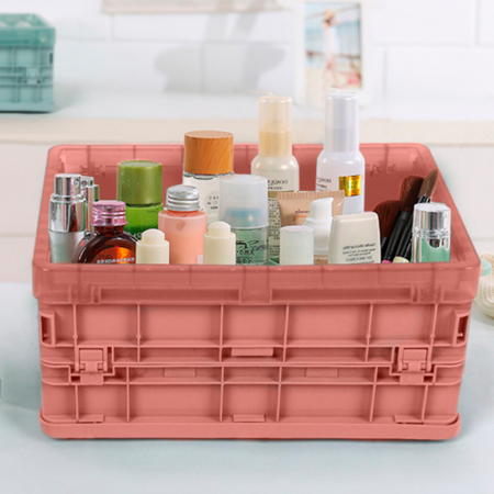 Caja organizadora plegable rosado, 14.5x30x22cm