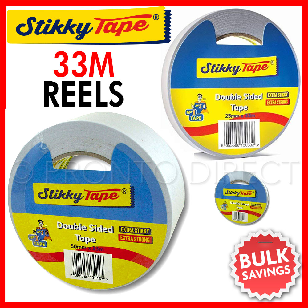 Double Sided Tape Clear Sticky DIY Strong Craft Adhesive 12mm 25mm 50mm 33M REEL - Picture 6 of 10
