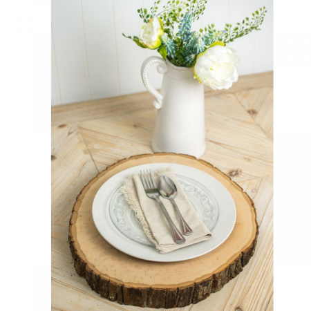 Bandeja de tronco madera, Ø20~25cm