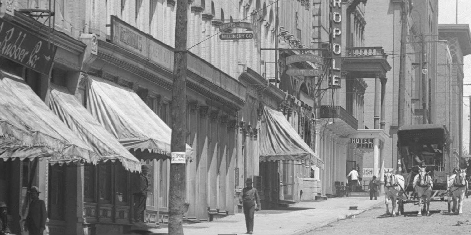 3rd Street wholesale district St. Joseph MO scene. This is from around 1900.