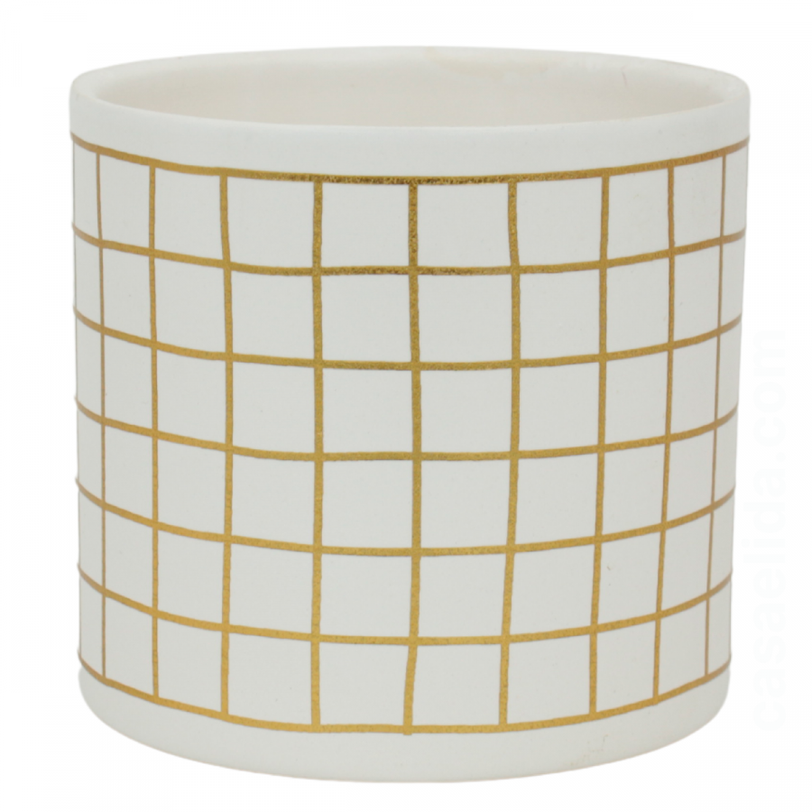 Maceta decorativa 11.5xØ12.5cm, cerámica