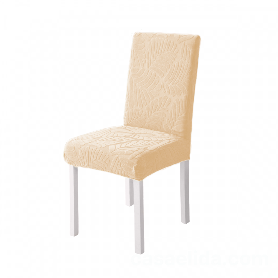 Funda para silla ajustable beige, poliéster