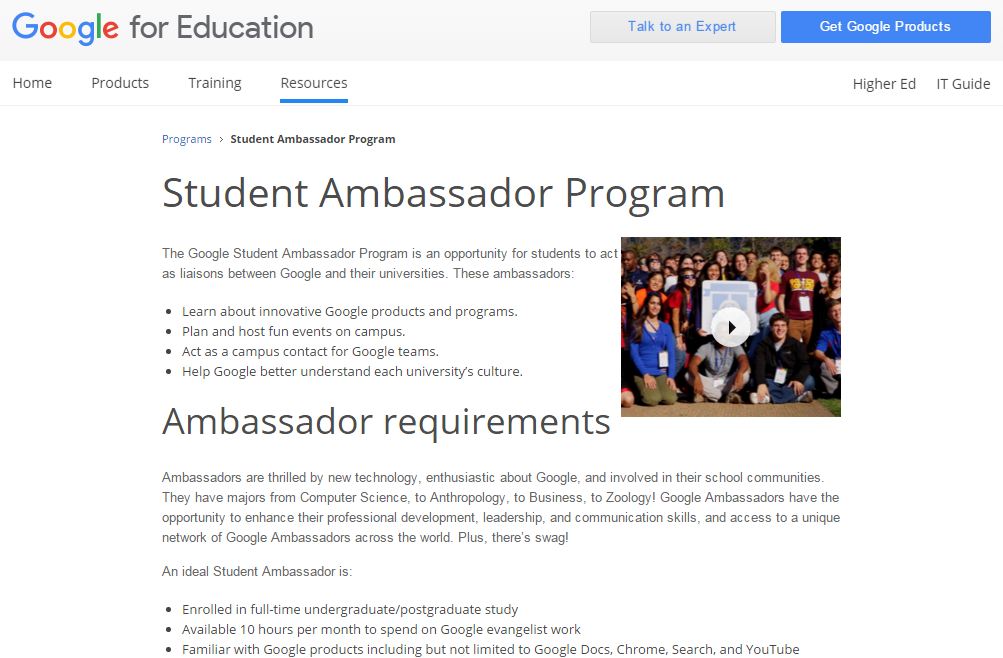 Google Student Ambassador