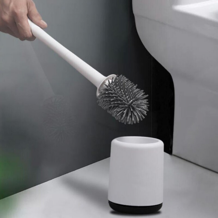 Cepillo de baño blanco, 41cm