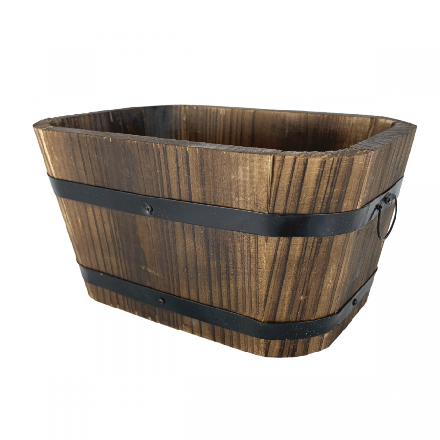 Macetero de madera 9.5x18cm