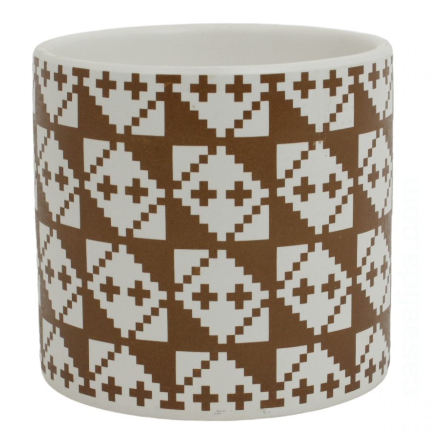 Maceta decorativa 11xØ11.5cm, cerámica