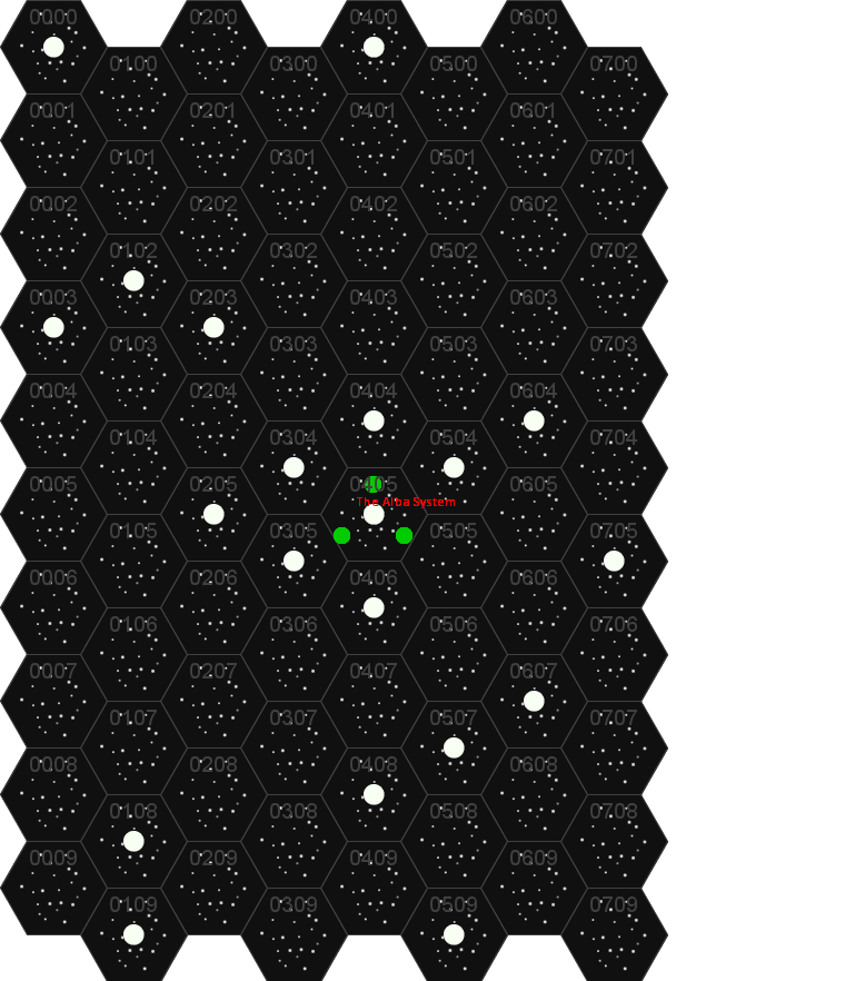 A star sector hexmapp for the Stars Without Number RPG