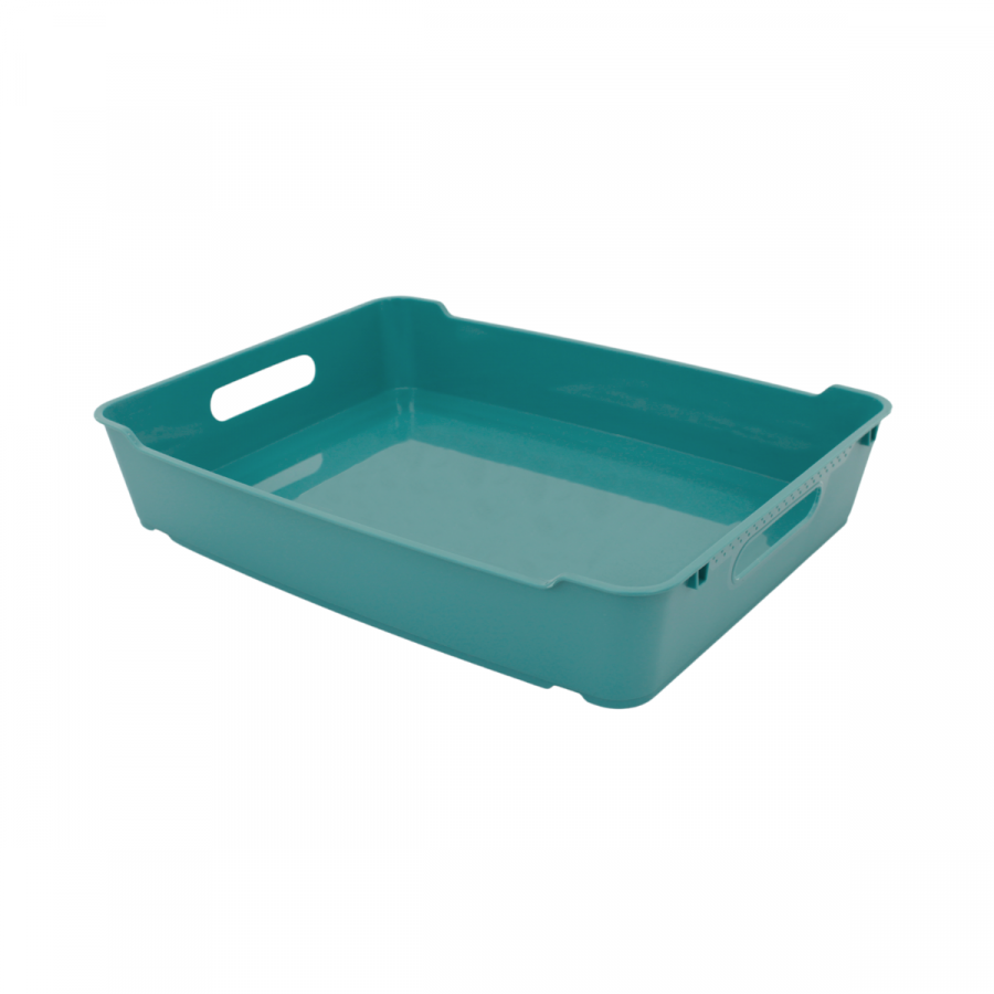 Caja organizadora turquesa, 6.5x35x26.5cm