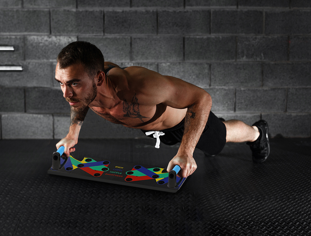 Centra 9 in1 Push Up Board Yoga Bands Fitness Workout Gym