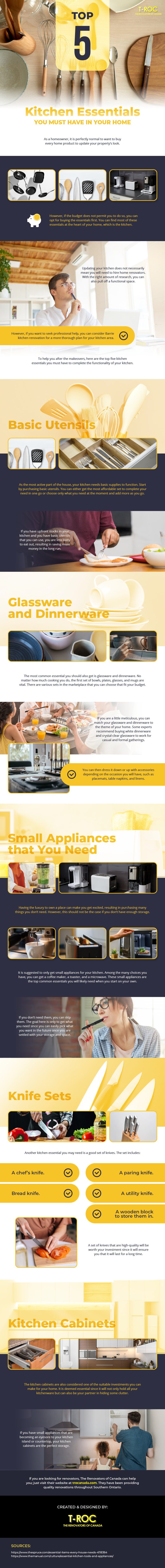 Top 5 Kitchen Essentials You Must Have in Your Home(infographic)