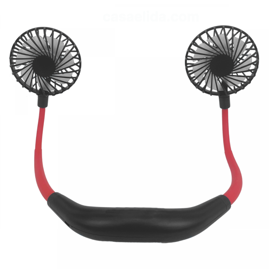 Ventilador portátil rojo, 29cm