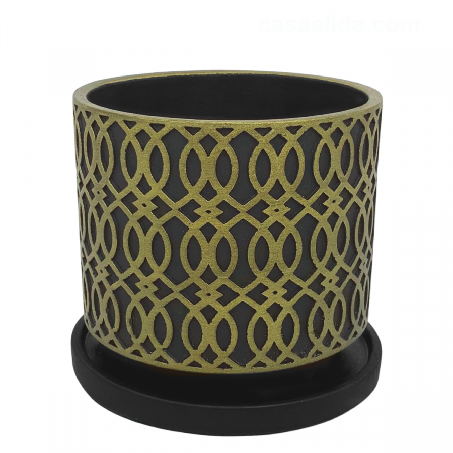 Maceta decorativa 11.5xØ13cm, cerámica