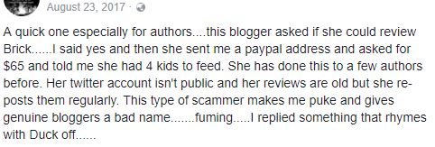 Scam blogger