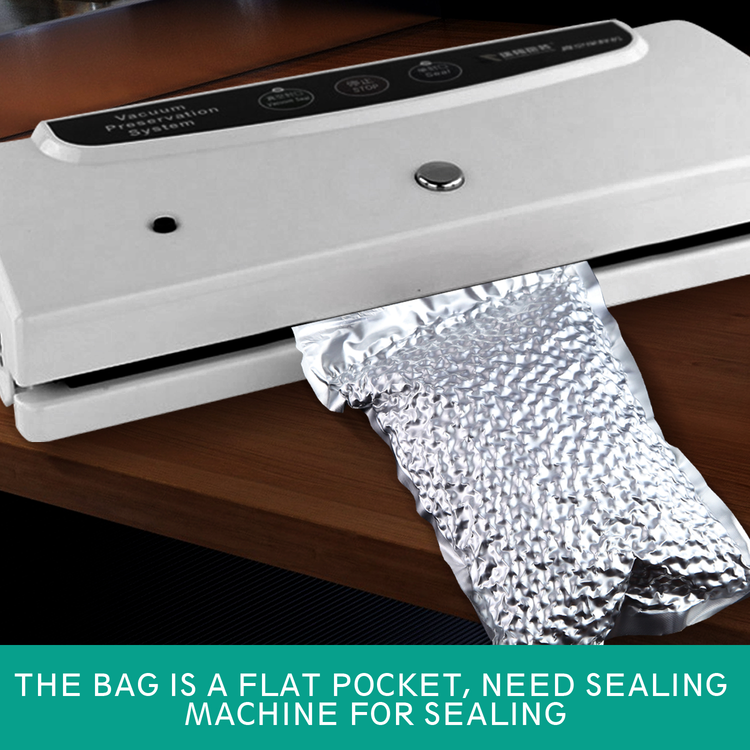 100/200x Foil Mylar Food Aluminum Storage Vacuum Sealer Package Bags