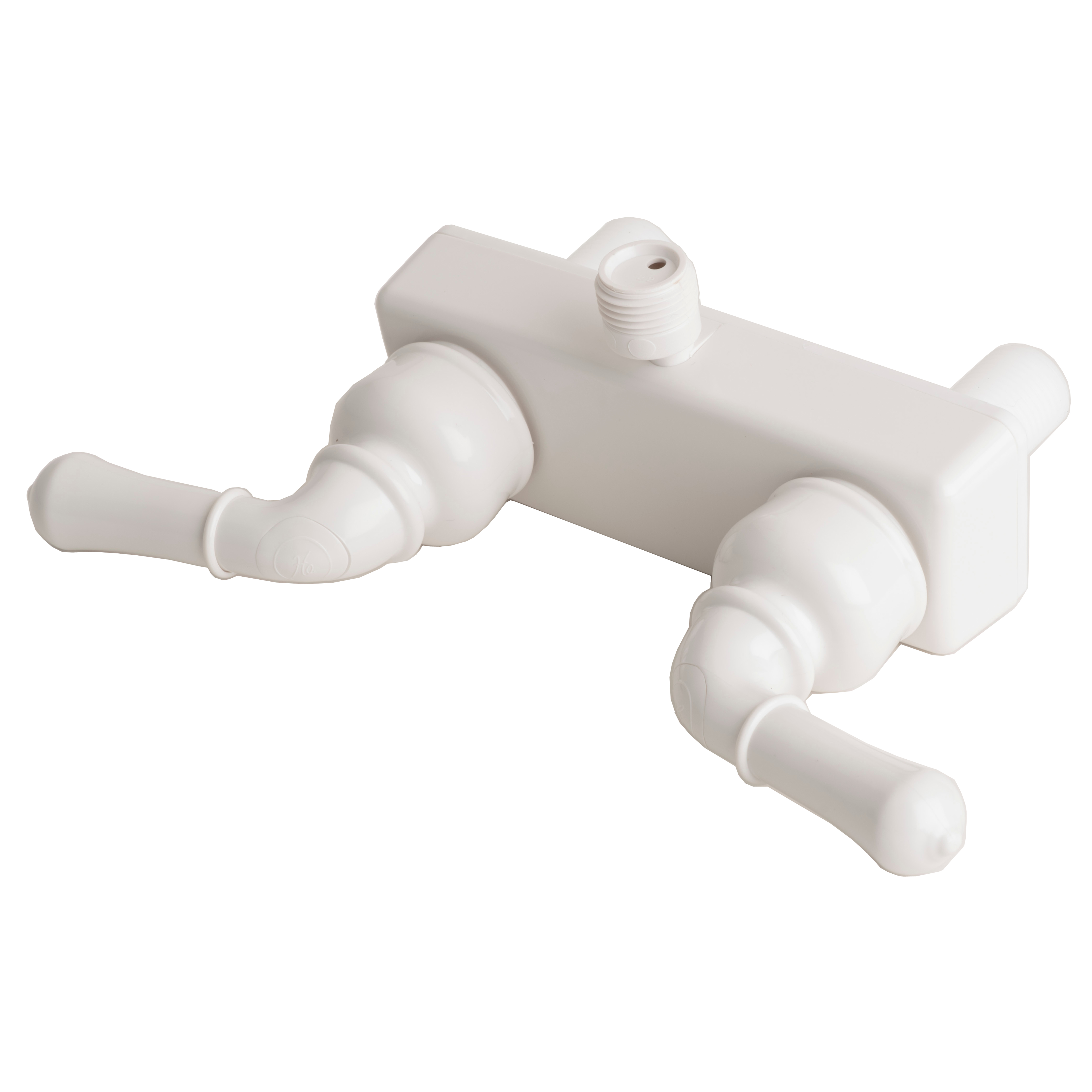 RV/Motorhome Shower Faucet Valve Diverter with Hand Held Shower White