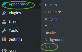 wordpress dashboard appearance theme editor to edit css files in child theme