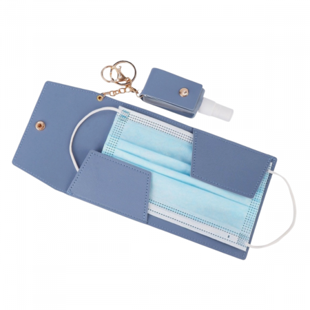 Funda porta mascarilla celeste