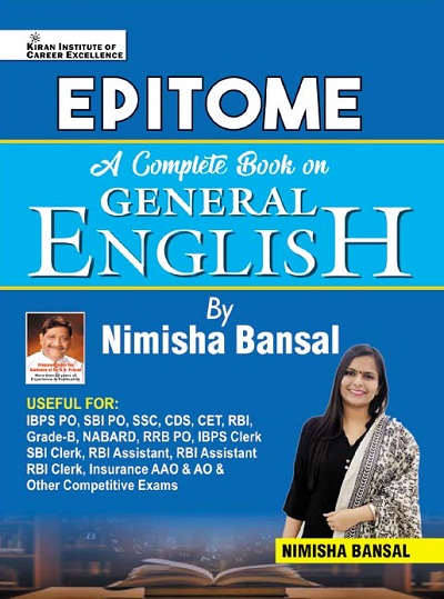 Epitome A Complete book on General English By Nimisha Bansal (English Medium) (3792)