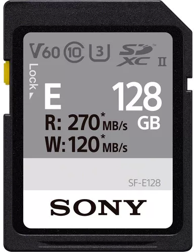 Sony 128GB SF-E Series UHS-II SDXC Memory Card SFE128/T1