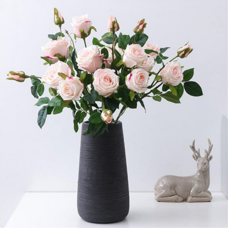 Rama artificial rosas, rosado, 60cm