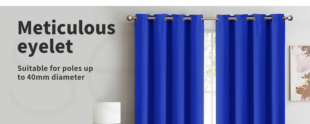 2X Blockout Curtains Blackout Window Curtain Draperies Pair Eyelet Bedroom Decor - Picture 46 of 420