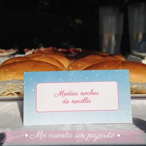Tarjetas comida personalizadas del cumpleaños de Frozen con Elsa y Ana, place cards