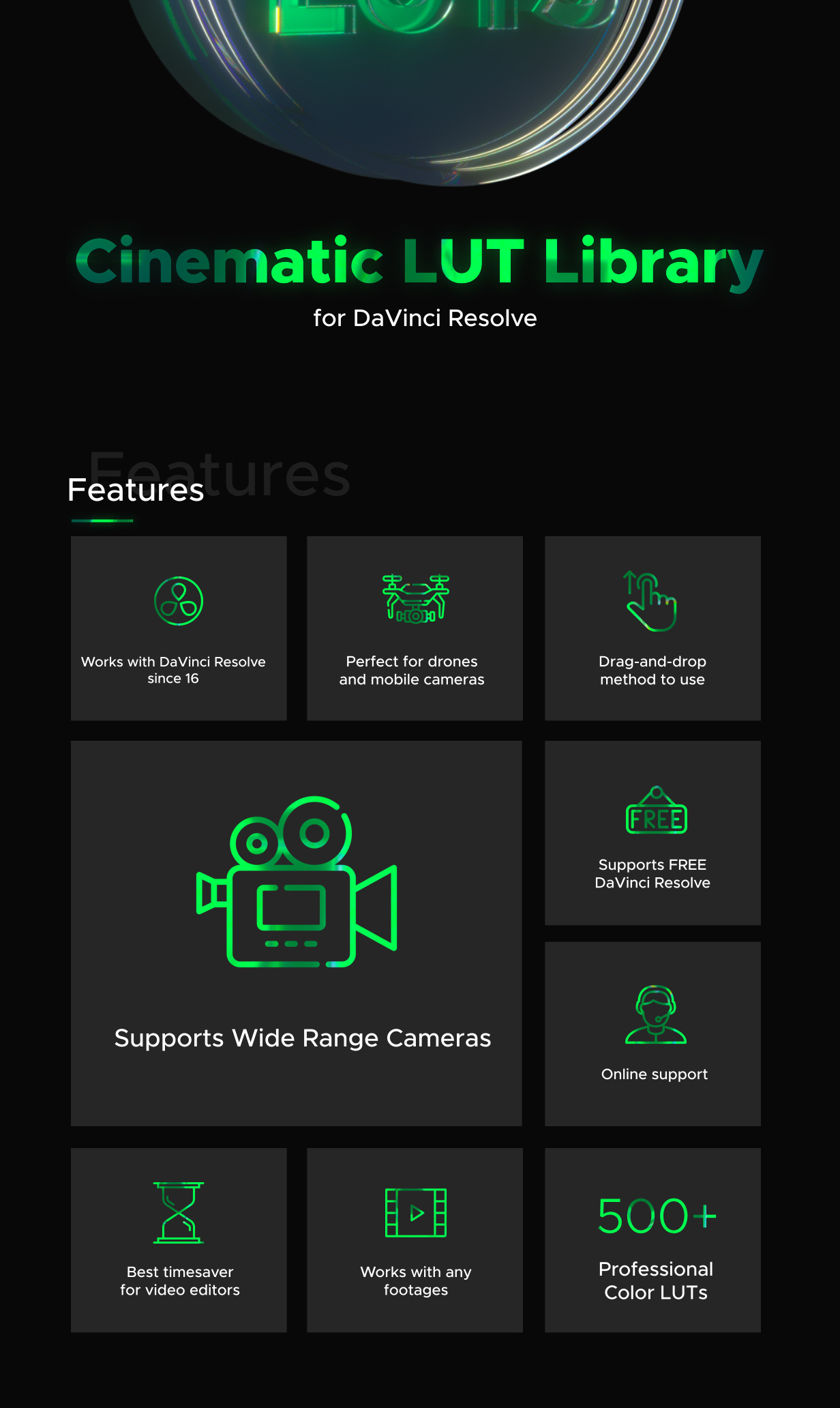LUTs Color Presets for DaVinci Resolve - 2