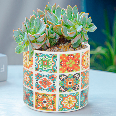 Maceta decorativa 10.5xØ11.5cm, cerámica