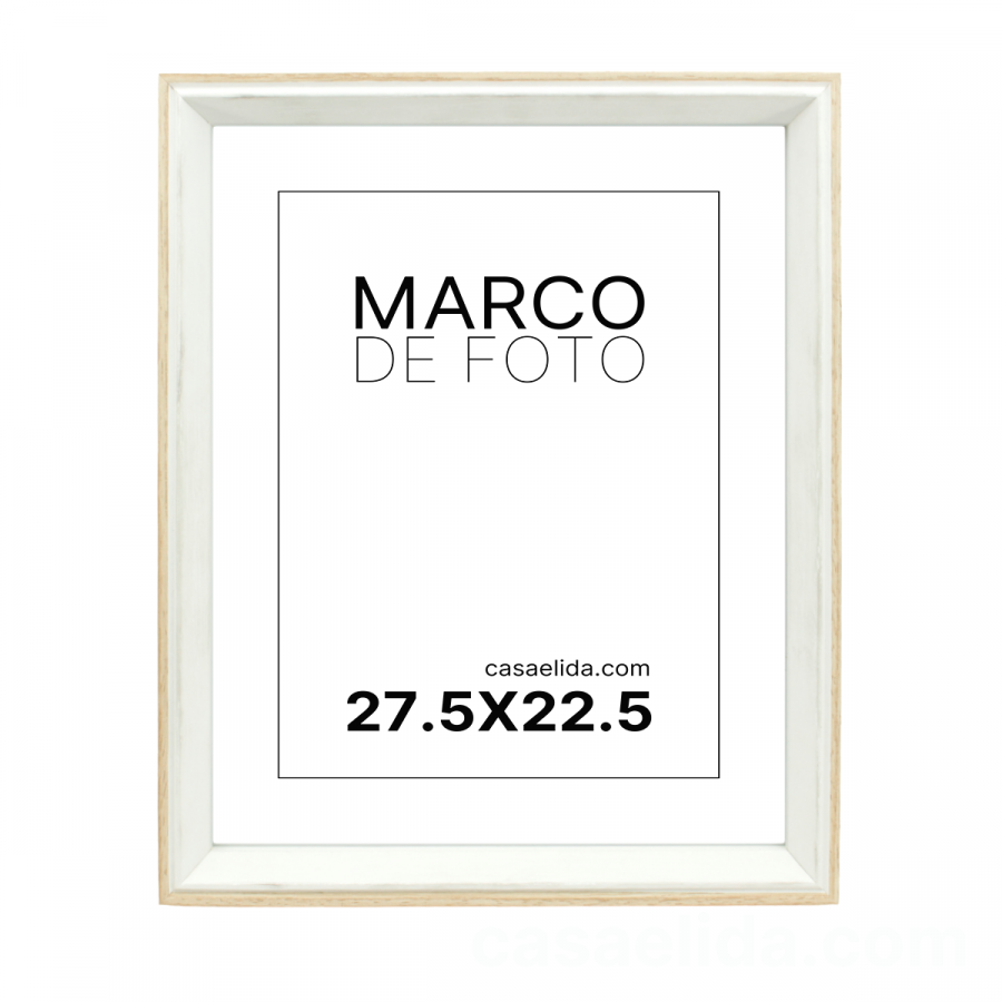 Marco de fotos beige, 27.5x22.5cm, madera mdf