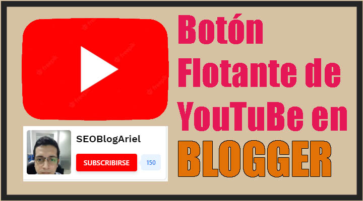 Youtube subscribe floating button in blogger