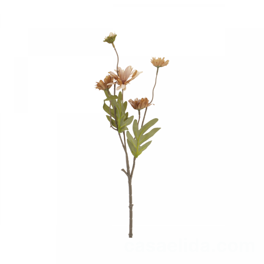 Flor artificial café claro, 48cm
