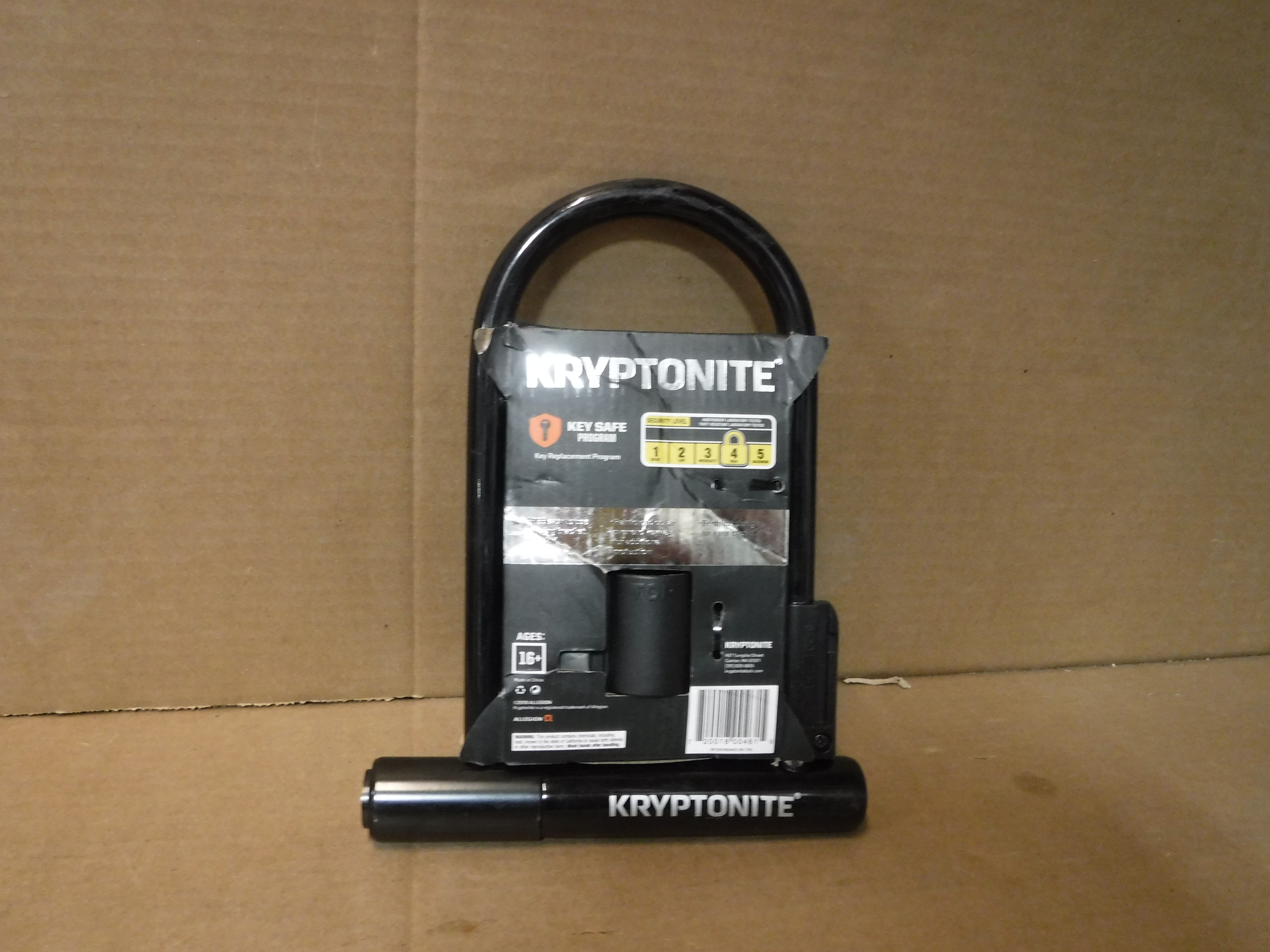 KRYPTONITE Bike Lock ULOCK 12MM HARDENED STEEL SHACKLE 4" X 8" LEVEL 4