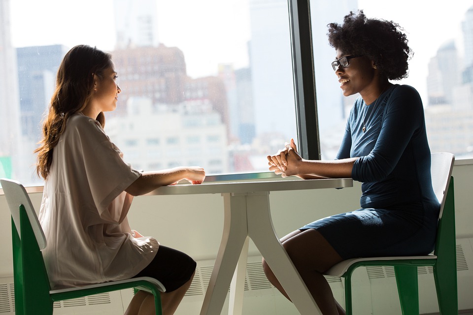 Women chatting