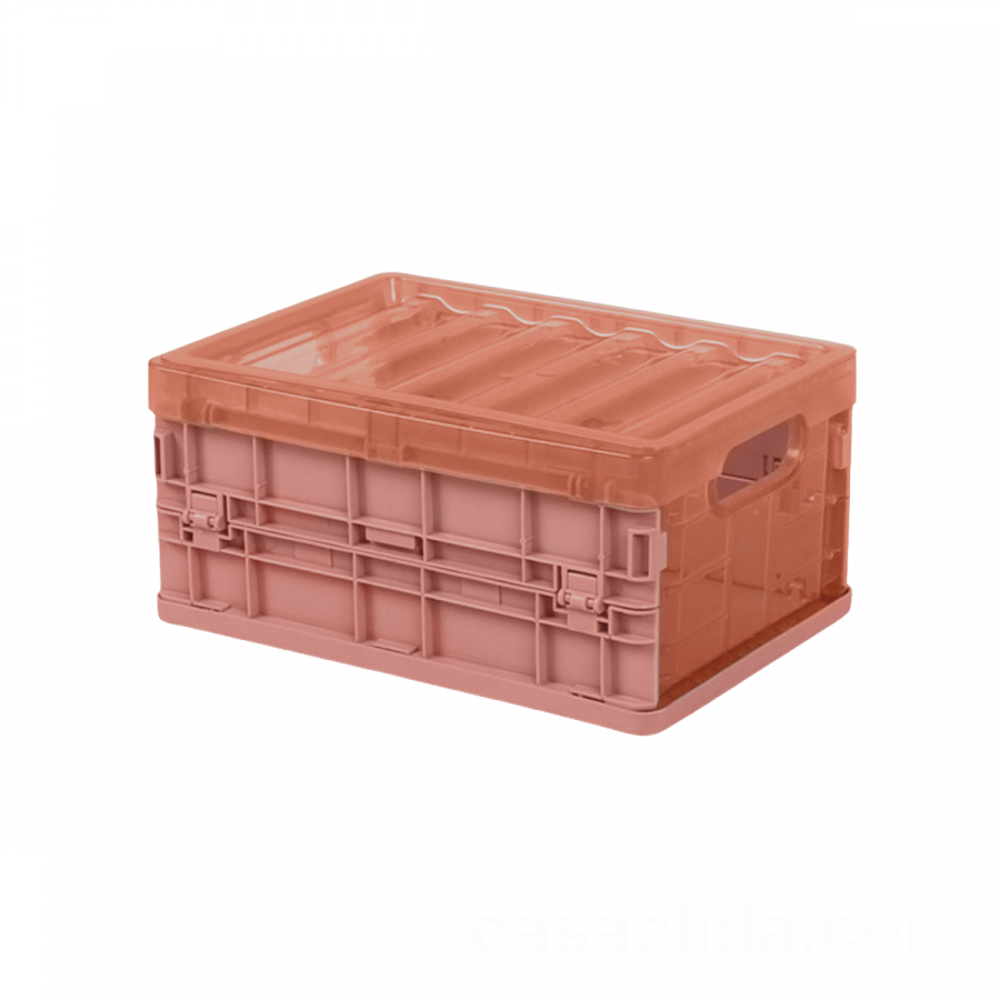 Caja organizadora plegable rosado, 14.5x30x22cm