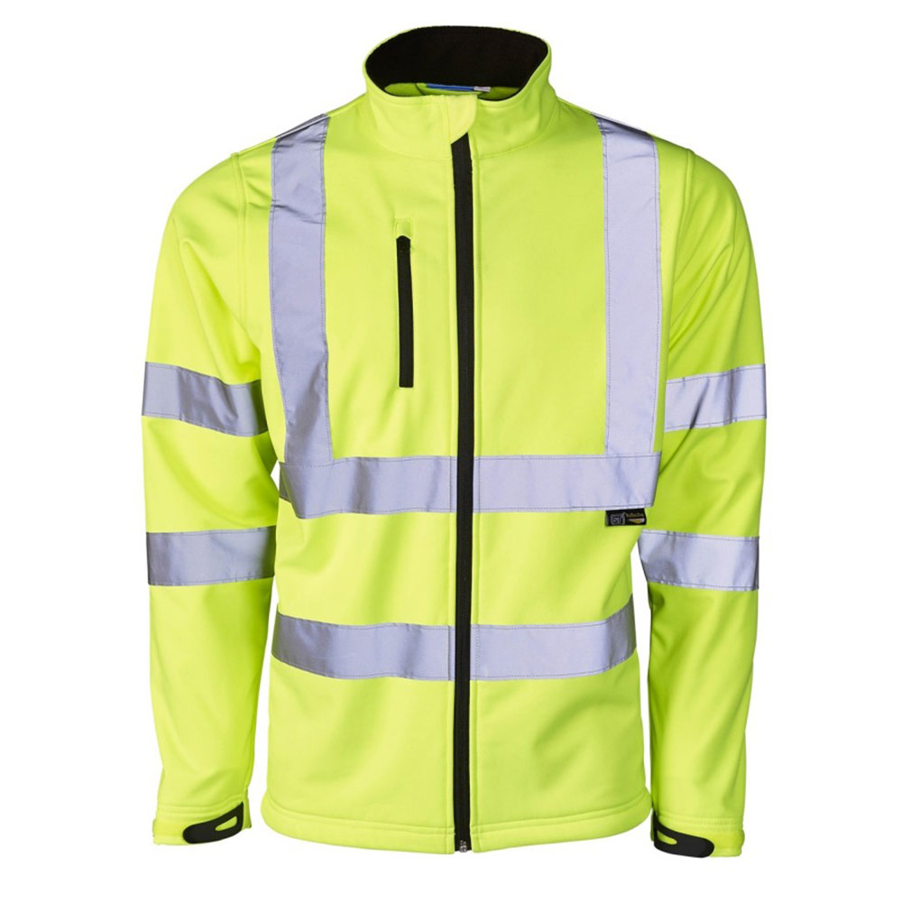 Hi Vis Soft Shell Jacket Premium Work Reflective High Visibility Viz Supertouch