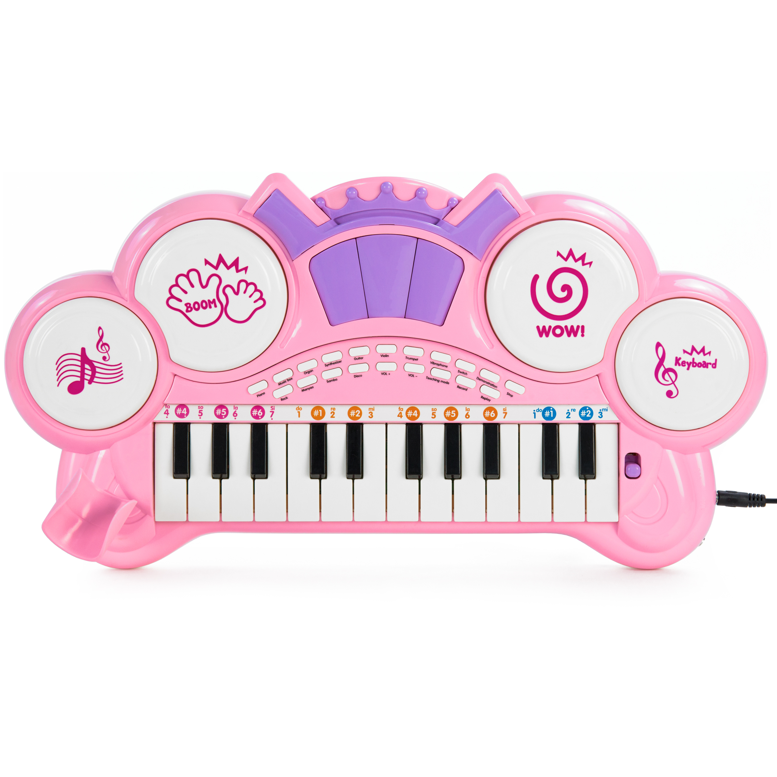 BCP 24-Key Kids Musical Electronic Keyboard Piano w/ Drums, Microphone ...