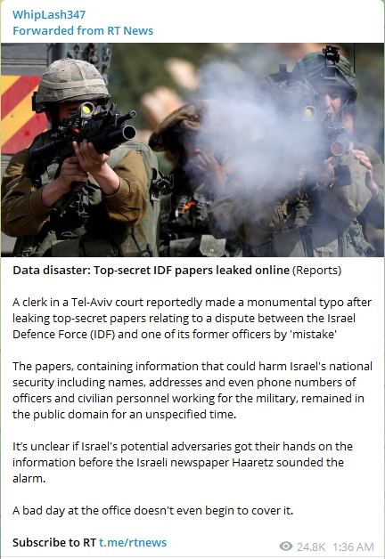 Data disaster Top-secret IDF papers leaked online | Conspiracy Daily Update