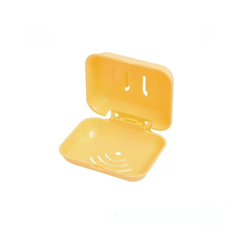 Jabonera para pared amarillo, 5x11x9.5cm