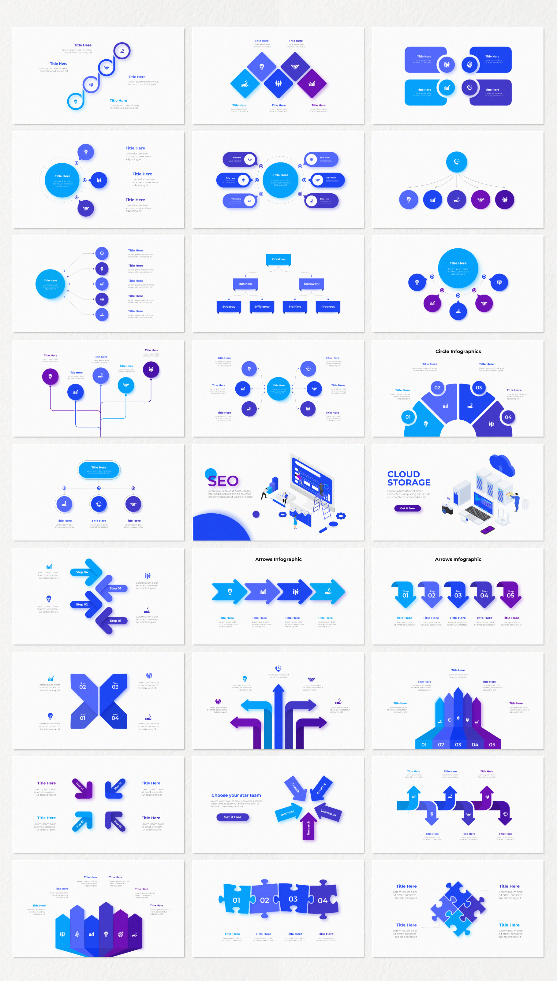 Multipurpose Infographics PowerPoint Templates v.5.4 - 94