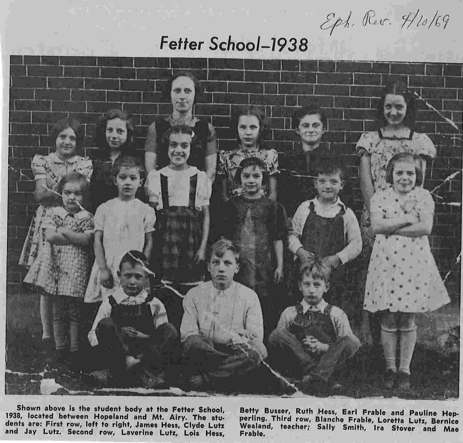 Fetter School 1938 – Mennonite Life