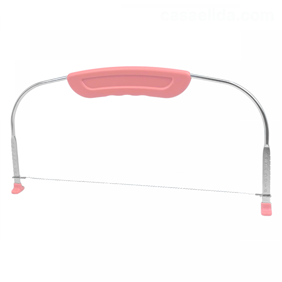 Cortador de torta rosado, 16.5x32cm, acero