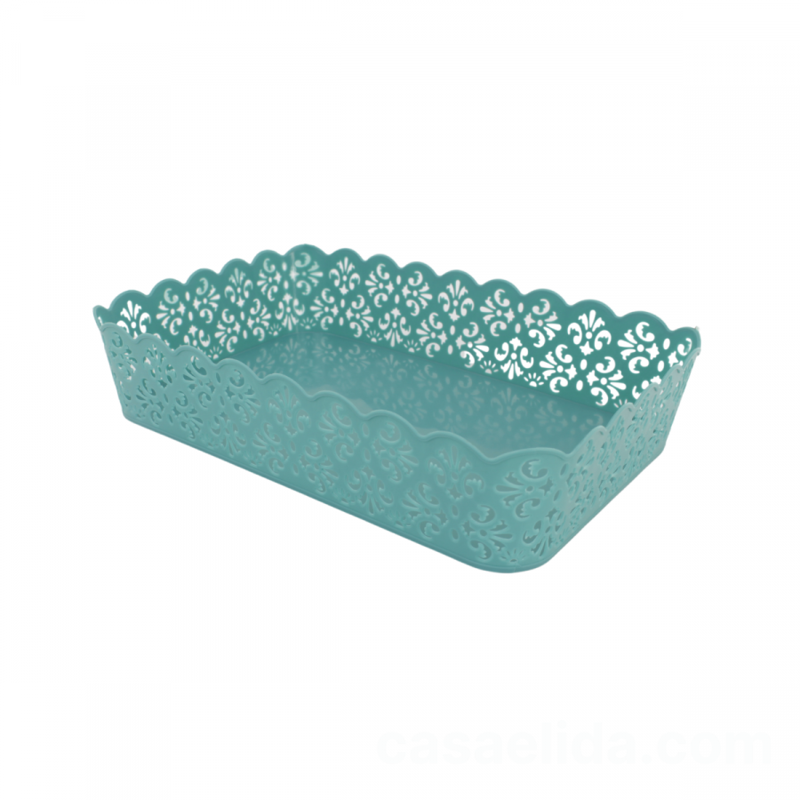 Caja organizadora turquesa, 7x32x21cm