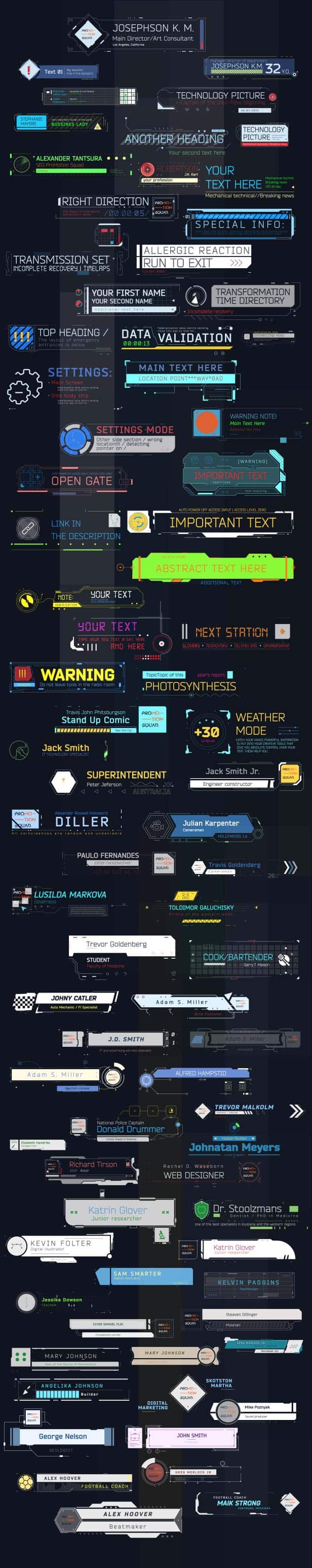 HUDGE | Generator of Hi-Tech Elements | 1850+ HUD UI - 41