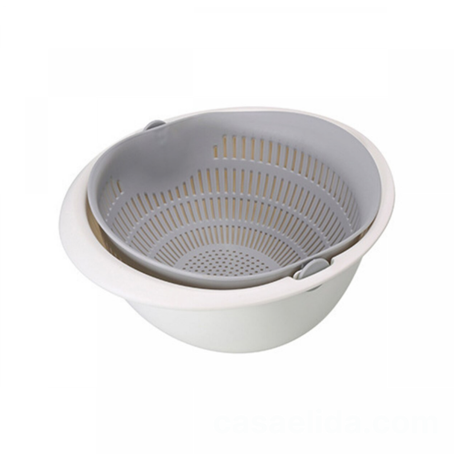 Escurridor giratorio gris, 12xØ23cm