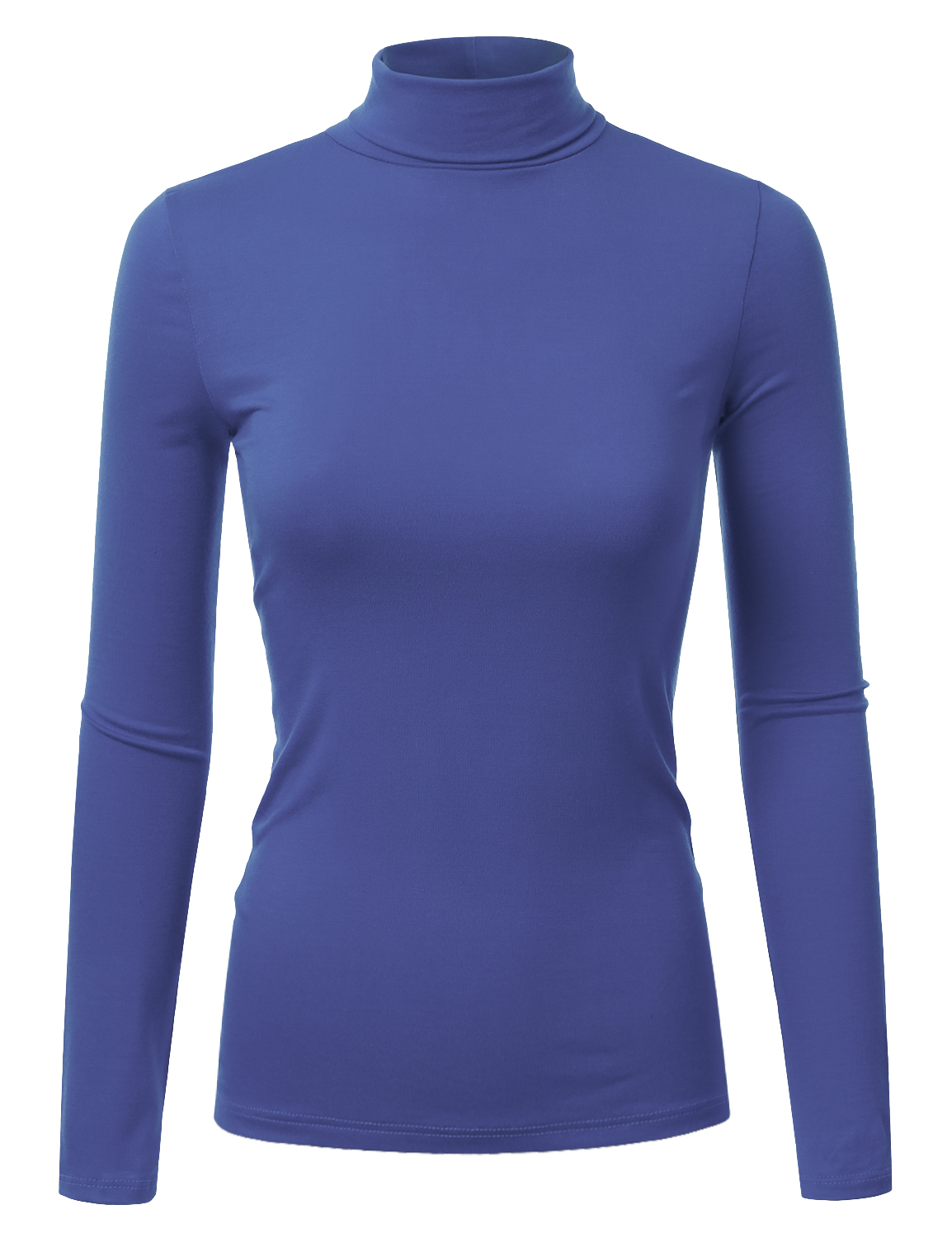 Doublju Womens Long Sleeve Turtleneck Lightweight Pullover Top Sweater ...