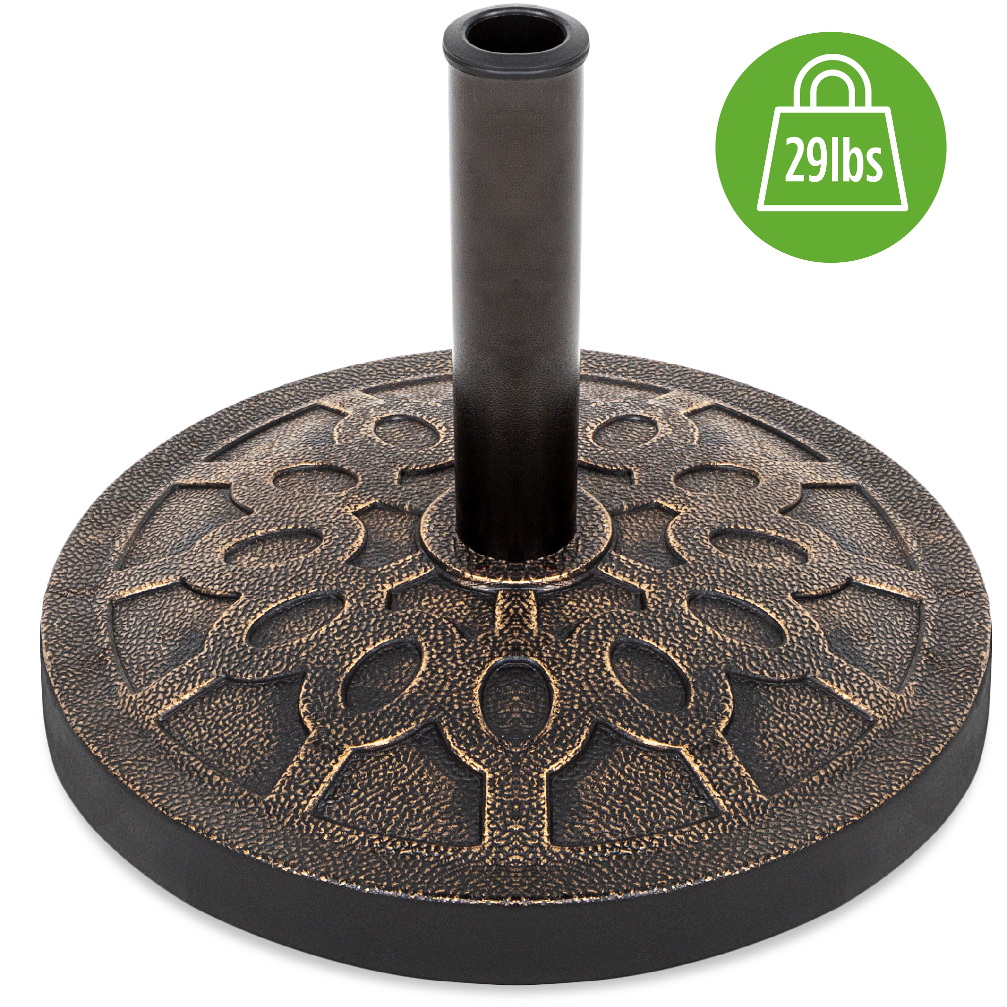 BCP 18in Round Patio Umbrella Base Stand w/ Rustic Finish 816586021212 eBay